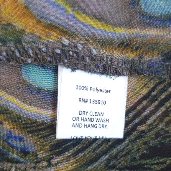 NEW Show Me Your Mumu Zuko Top Peacock Print Lace Up Chiffon Small - Picture 12 of 13